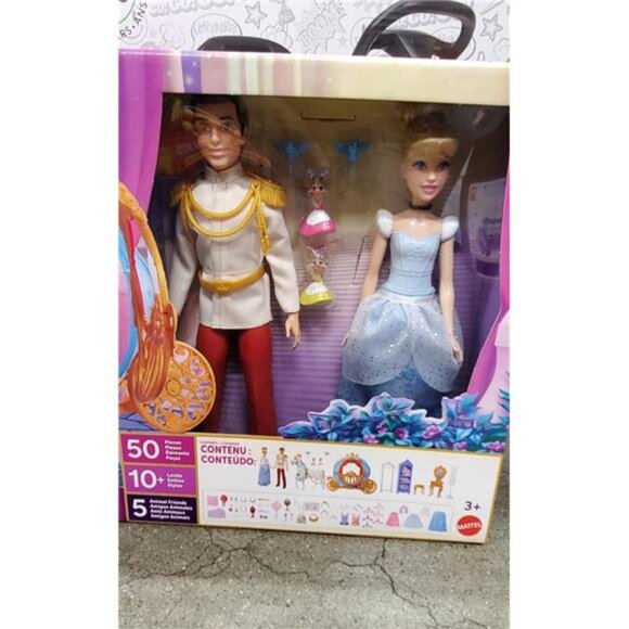 Disney Princess Ultimate Cinderella Gift Set  Mattel 50+ Pieces • Carriage Dolls - Picture 3 of 10